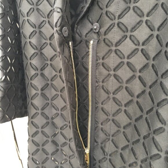 Roland Mouret Cutout Jacket Cotton Blend Black 10 - Picture 7 of 12